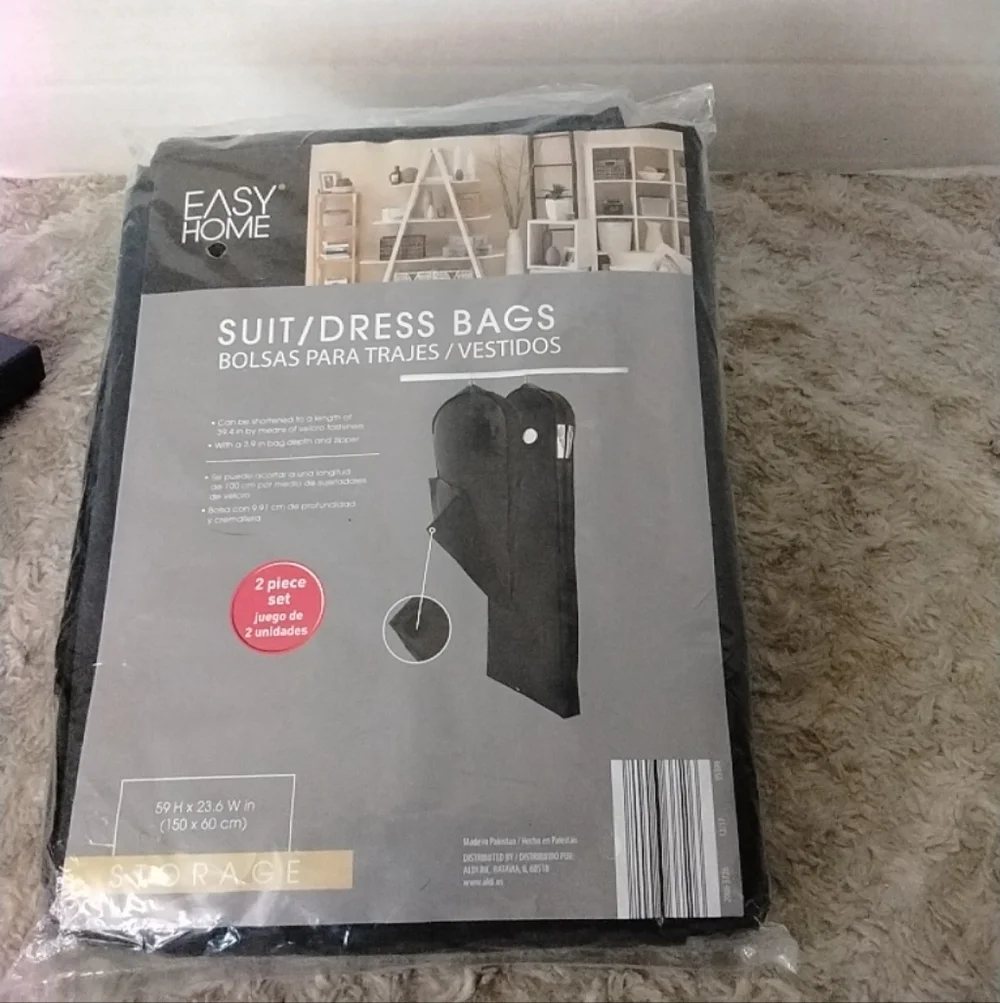 New. Easy Home Suit/ Dress Bags 2 Piece Set.